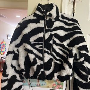 Warm stylish cropped coat